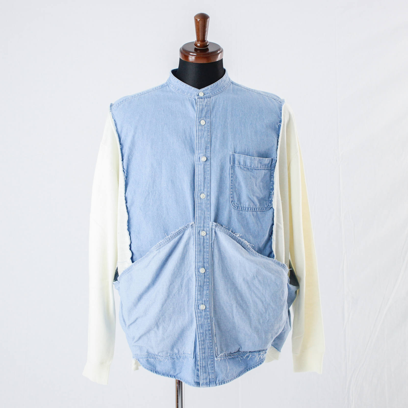 Tomoshibi リメイク感満載な古着リメイクシャツ Big Pocket Shirt Tomoshibi